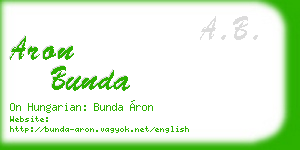 aron bunda business card