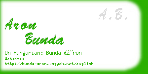 aron bunda business card